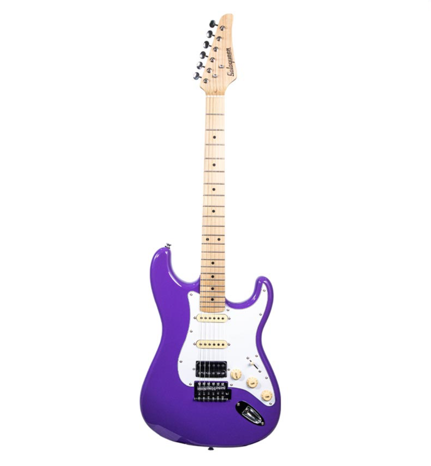 Soloqueen Stratocaster HSS Maple FB Lilac Purple