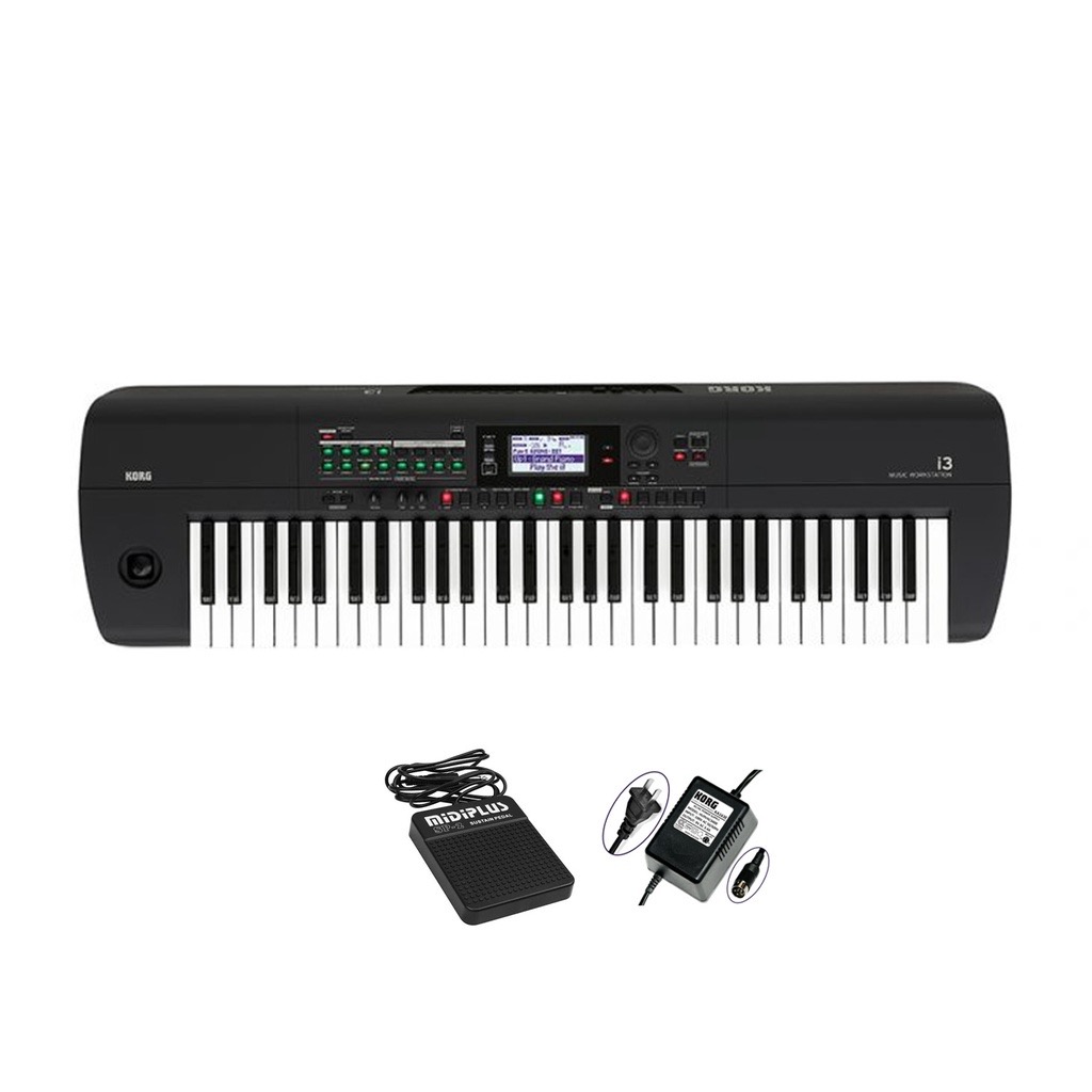 KORG I3 MB พร้อมอเดปเตอร์ + แพคเดิ้ลคีย์บอร์ด Midiplus SP-2